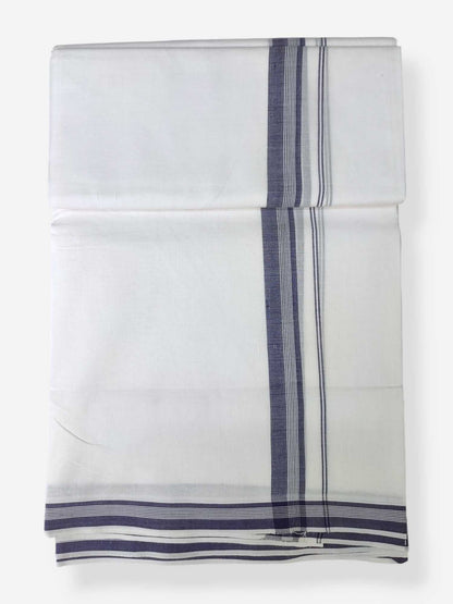 Pure White Cotton Men's Double Dhoti