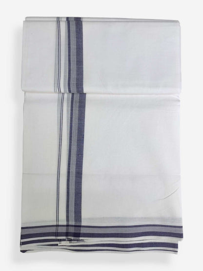 Pure White Cotton Men's Double Dhoti