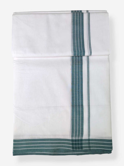 Pure White Cotton Men's Double Dhoti