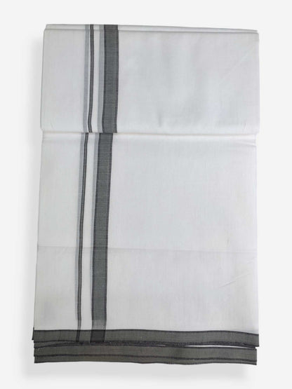 Pure White Cotton Men's Double Dhoti