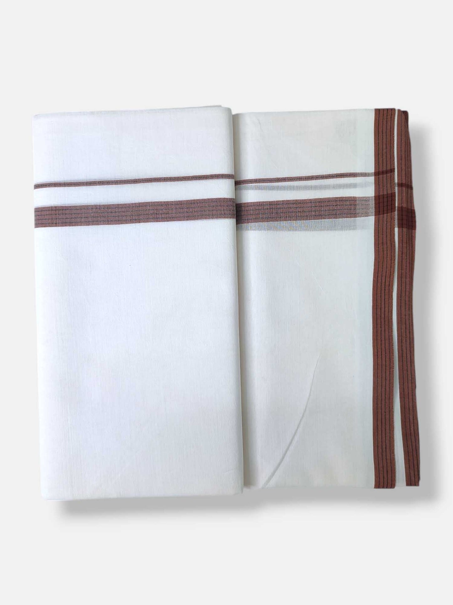 Pure White Cotton Men's Double Dhoti