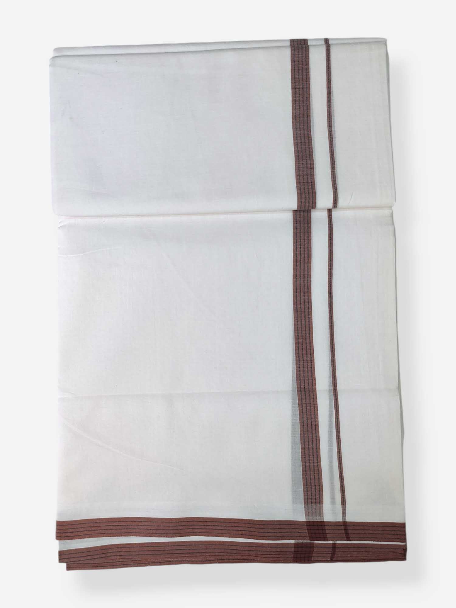 Pure White Cotton Men's Double Dhoti