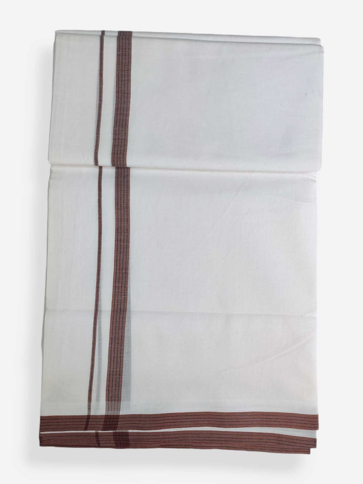 Pure White Cotton Men's Double Dhoti