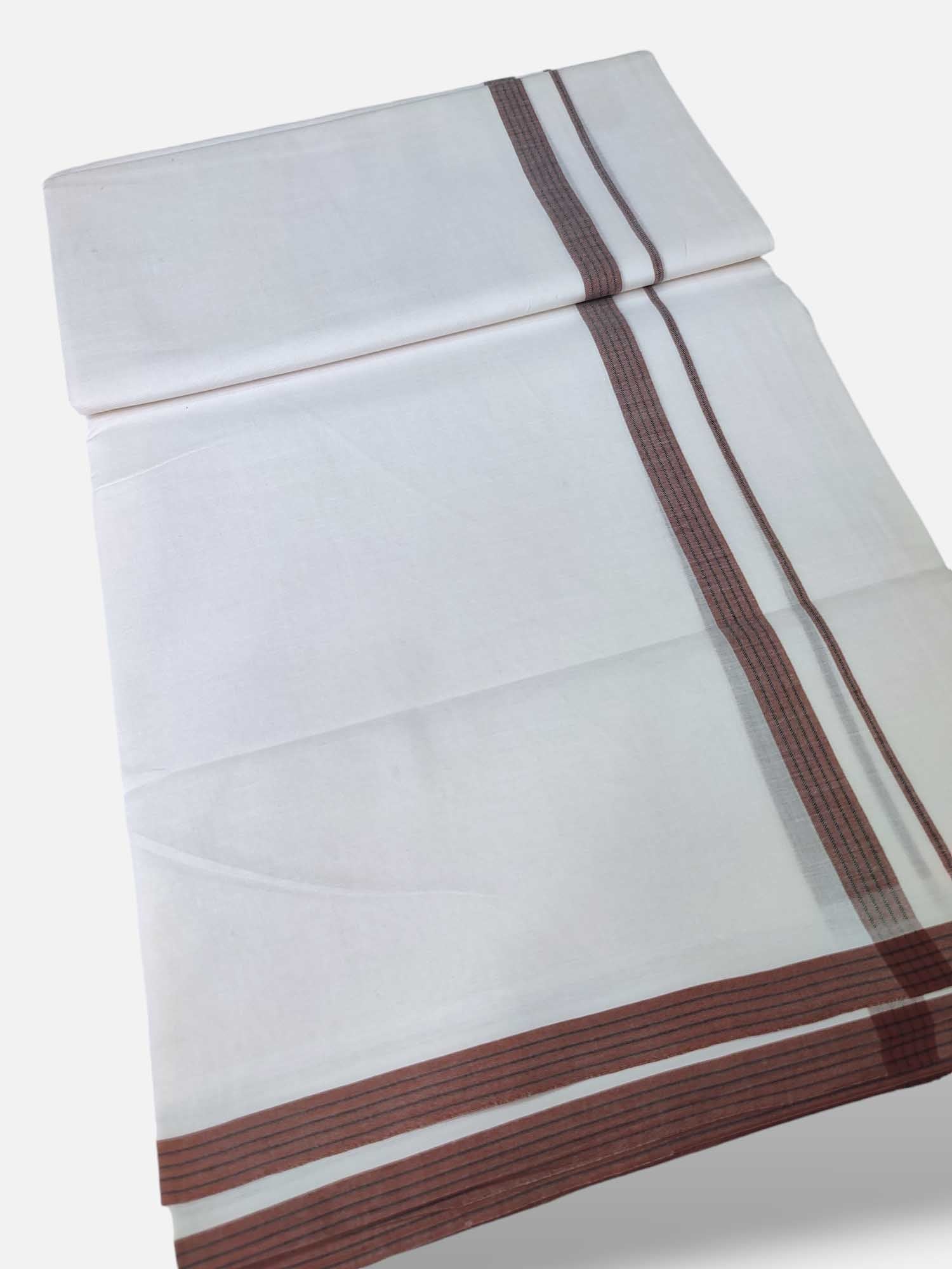 Pure White Cotton Men's Double Dhoti