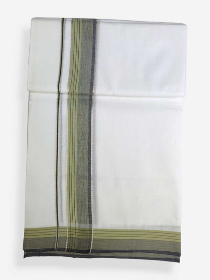 Pure White Cotton Men's Double Dhoti