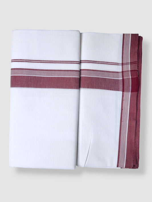 Pure White Cotton Men's Double Dhoti