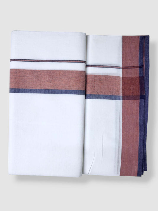 Pure White Cotton Men's Double Dhoti
