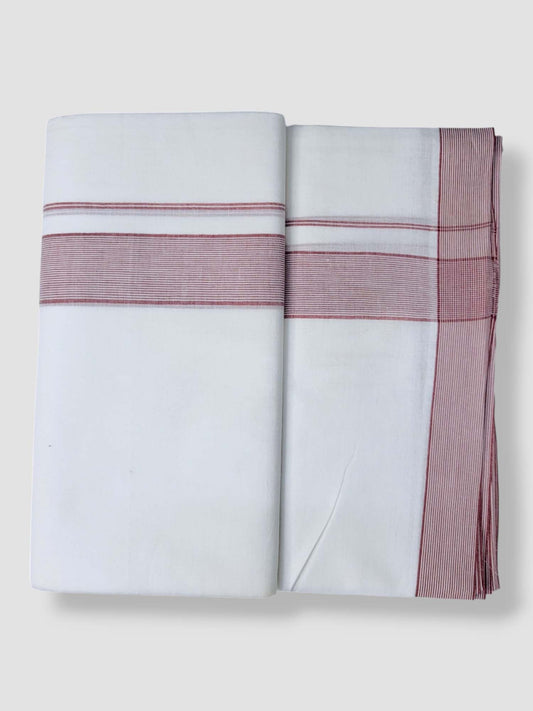 Pure White Cotton Men's Double Dhoti