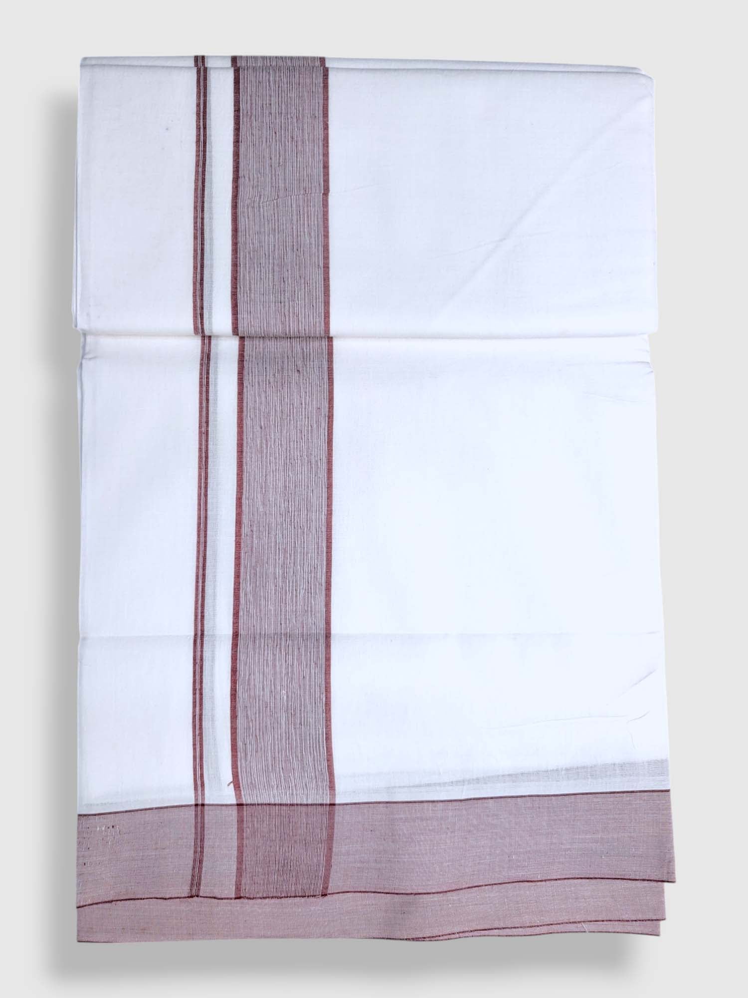 Pure White Cotton Men's Double Dhoti