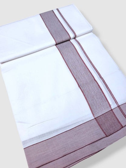 Pure White Cotton Men's Double Dhoti