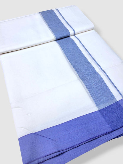 Pure White Cotton Men's Double Dhoti