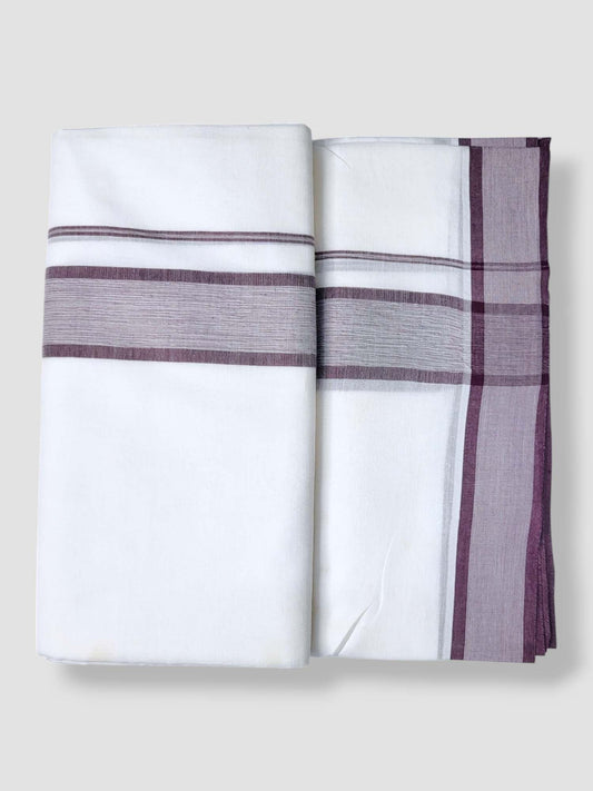 Pure White Cotton Men's Double Dhoti