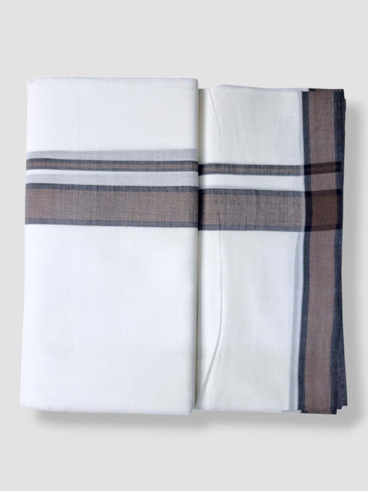 Pure White Cotton Men's Double Dhoti