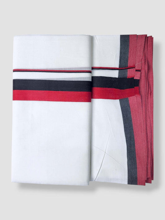 Pure White Cotton Men's Double Dhoti