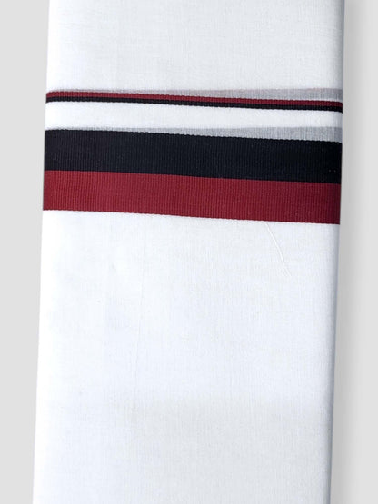 Pure White Cotton Men's Double Dhoti