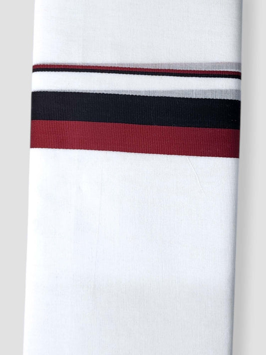 Pure White Cotton Men's Double Dhoti