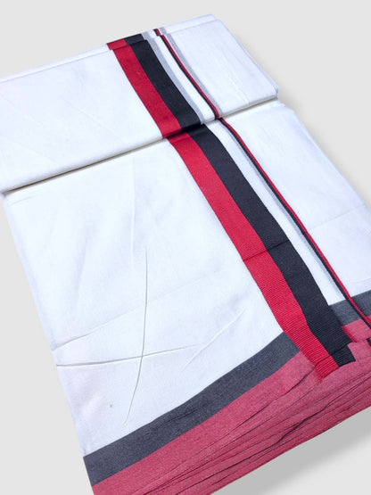 Pure White Cotton Men's Double Dhoti