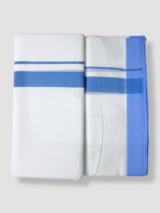 Pure White Cotton Men's Double Dhoti