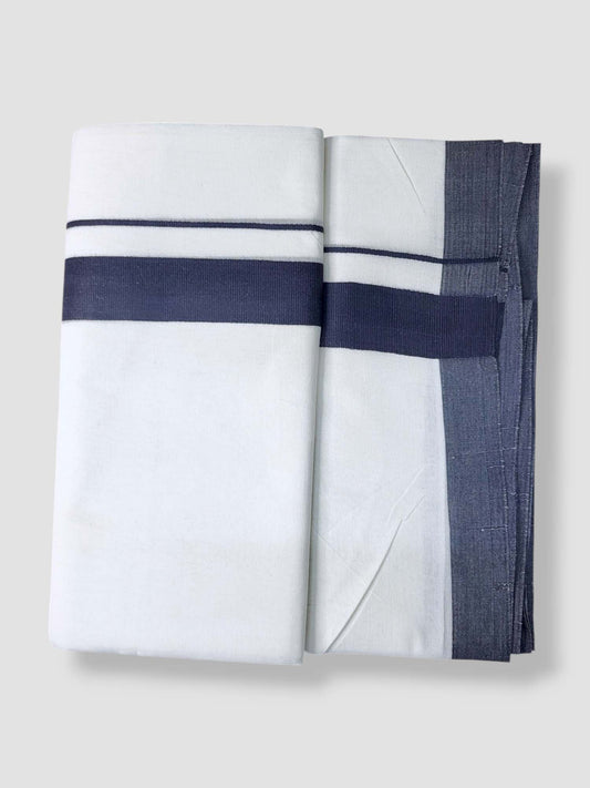 Pure White Cotton Men's Double Dhoti
