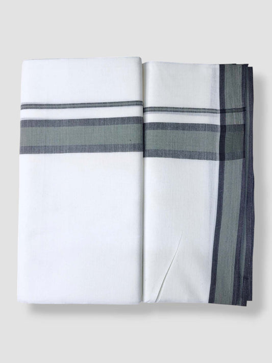 Pure White Cotton Men's Double Dhoti