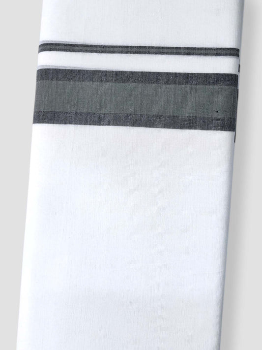 Pure White Cotton Men's Double Dhoti