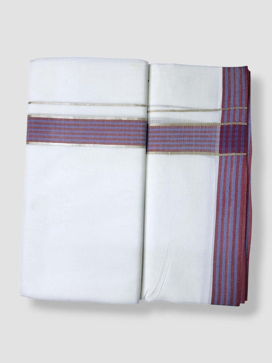 Pure White Cotton Men's Double Dhoti