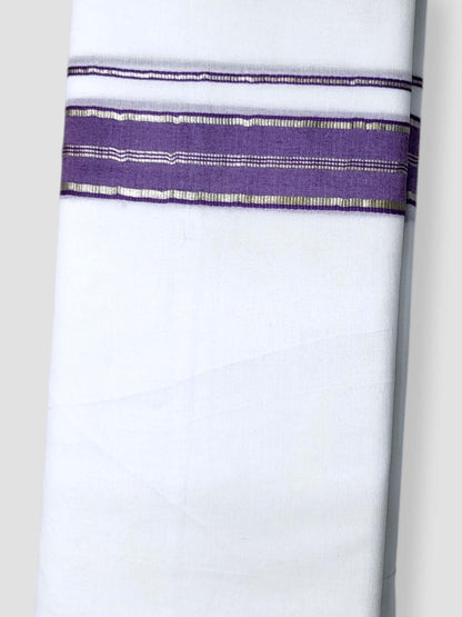 Pure White Cotton Men's Double Dhoti