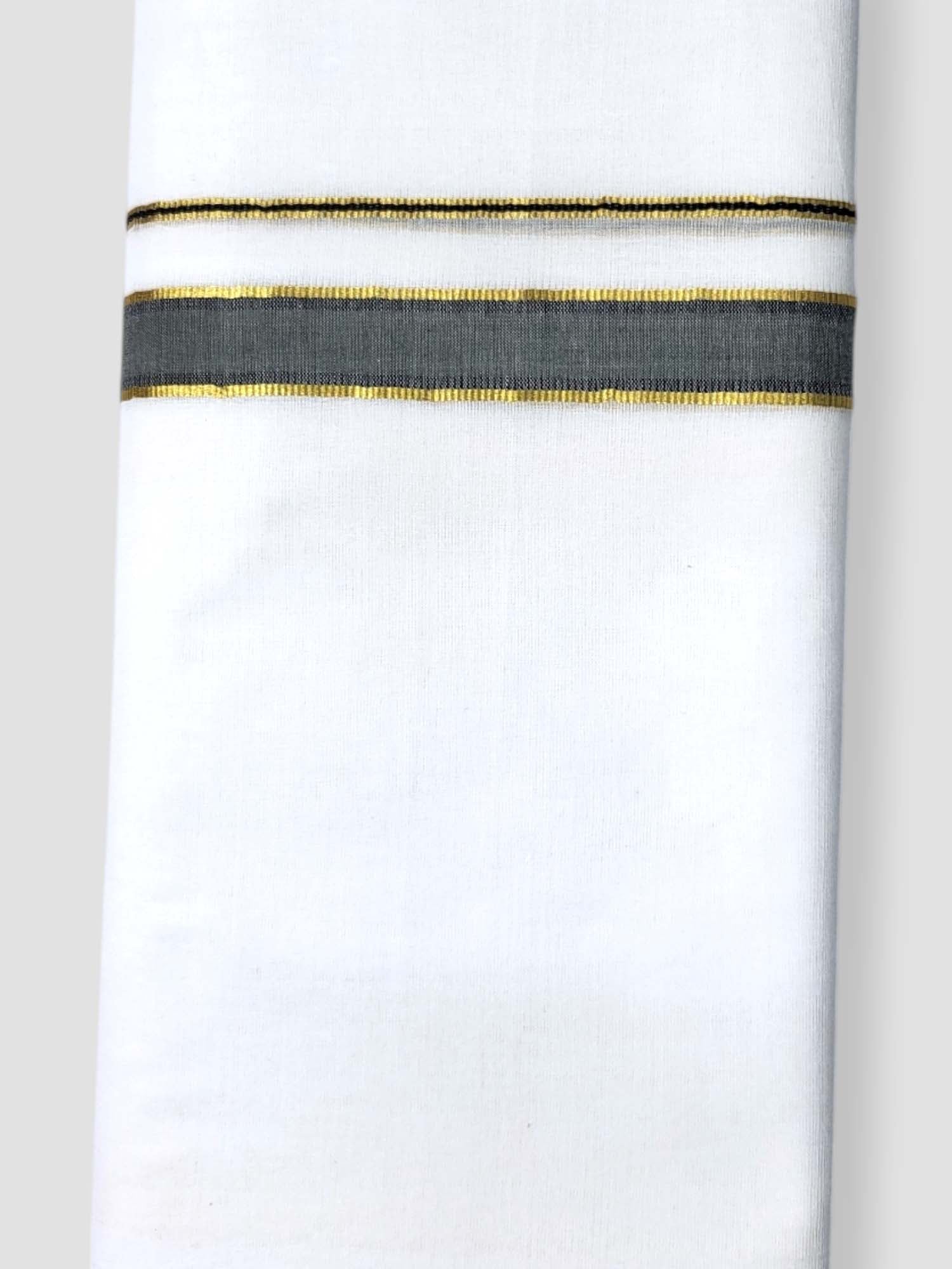 Pure White Cotton Men's Double Dhoti
