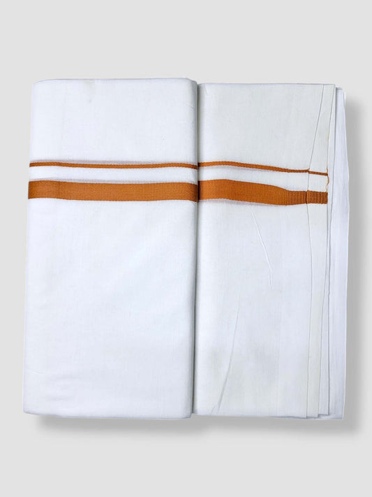 Pure White Cotton Men's Double Dhoti