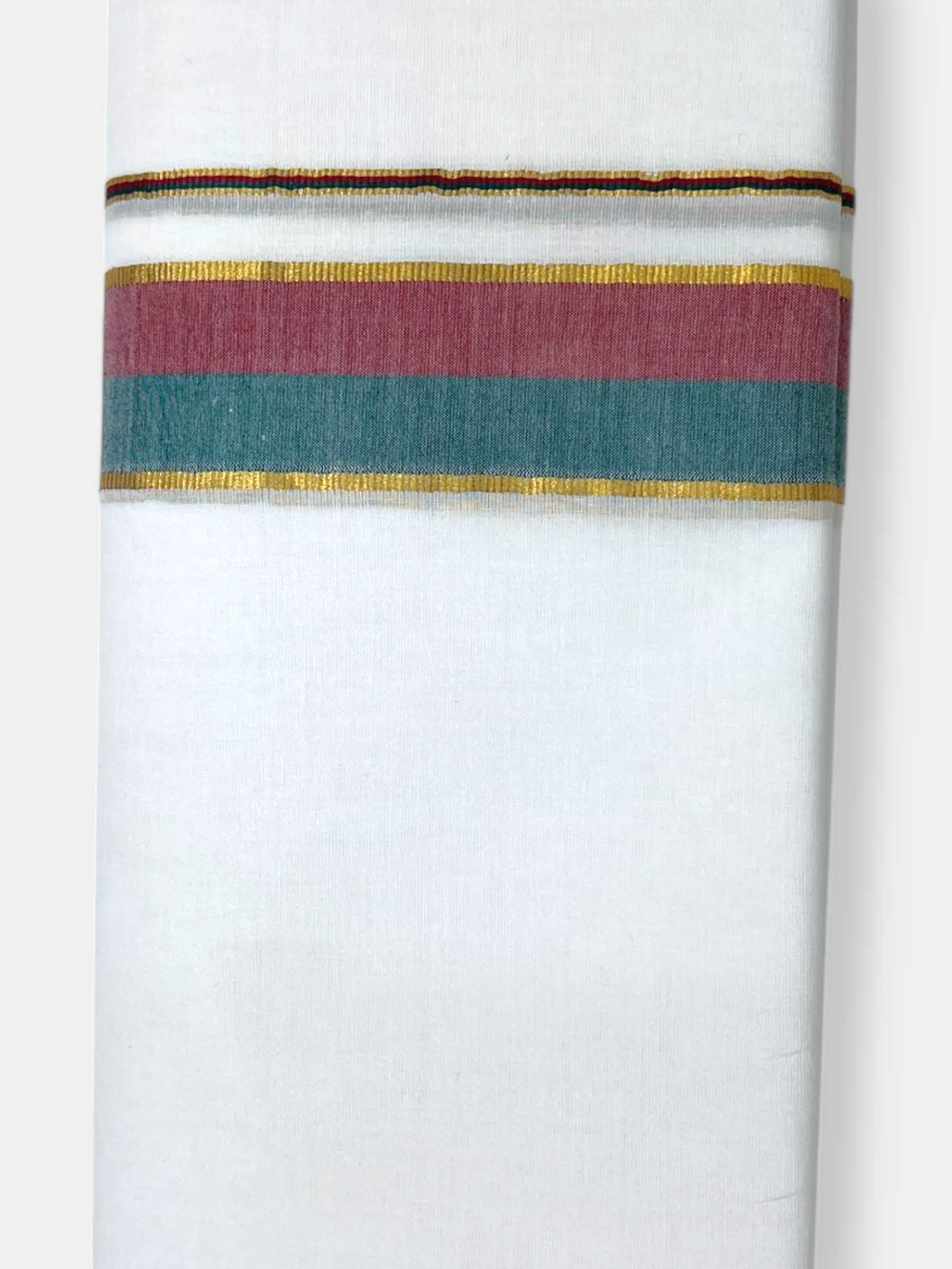 Pure White Cotton Men's Double Dhoti