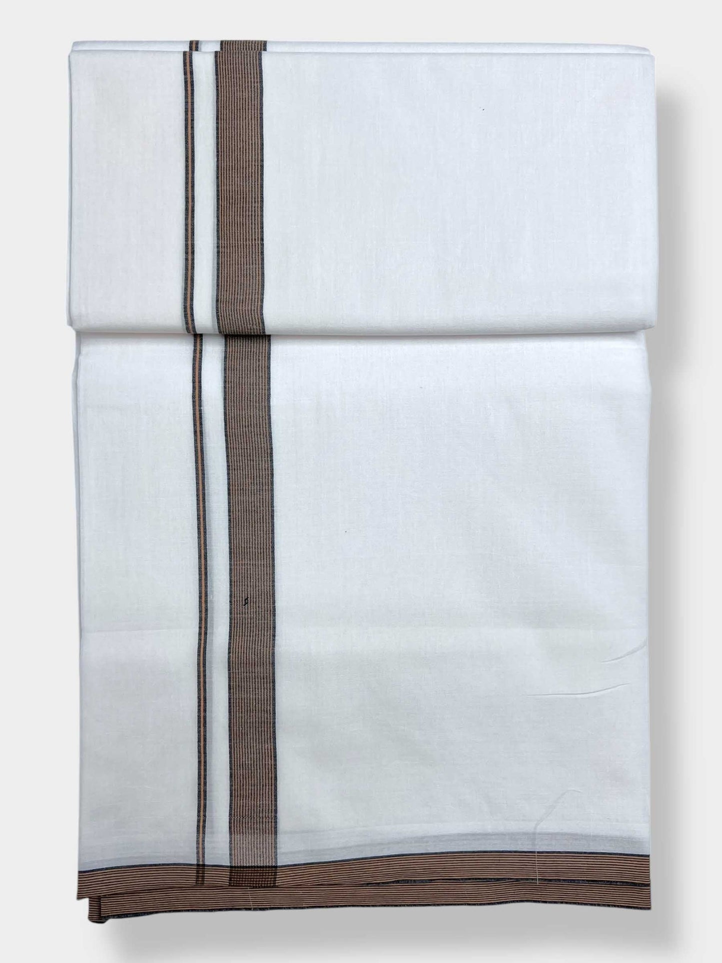 Pure White Cotton Men's Double Dhoti