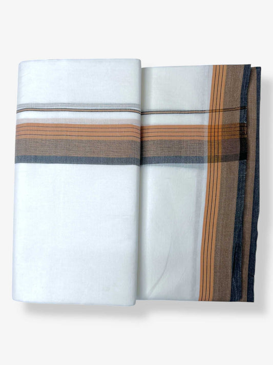 Pure White Cotton Men's Double Dhoti