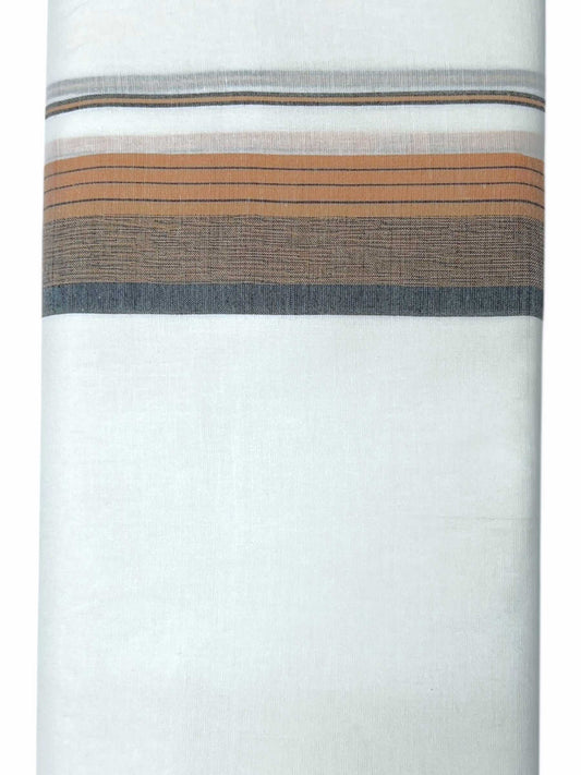 Pure White Cotton Men's Double Dhoti