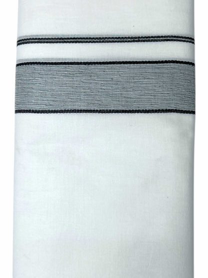 Pure White Cotton Men's Double Dhoti