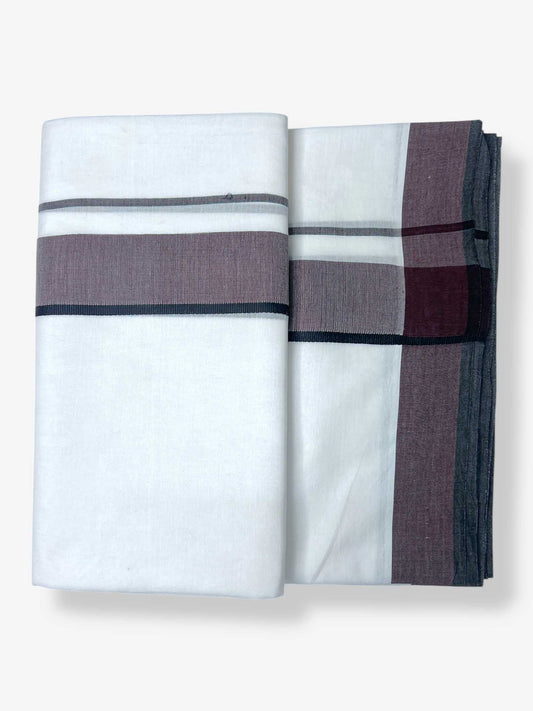 Pure White Cotton Men's Double Dhoti