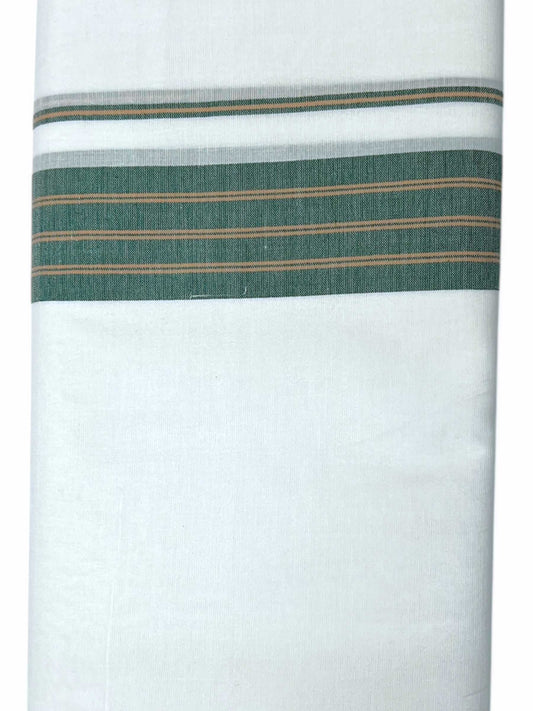 Pure White Cotton Men's Double Dhoti