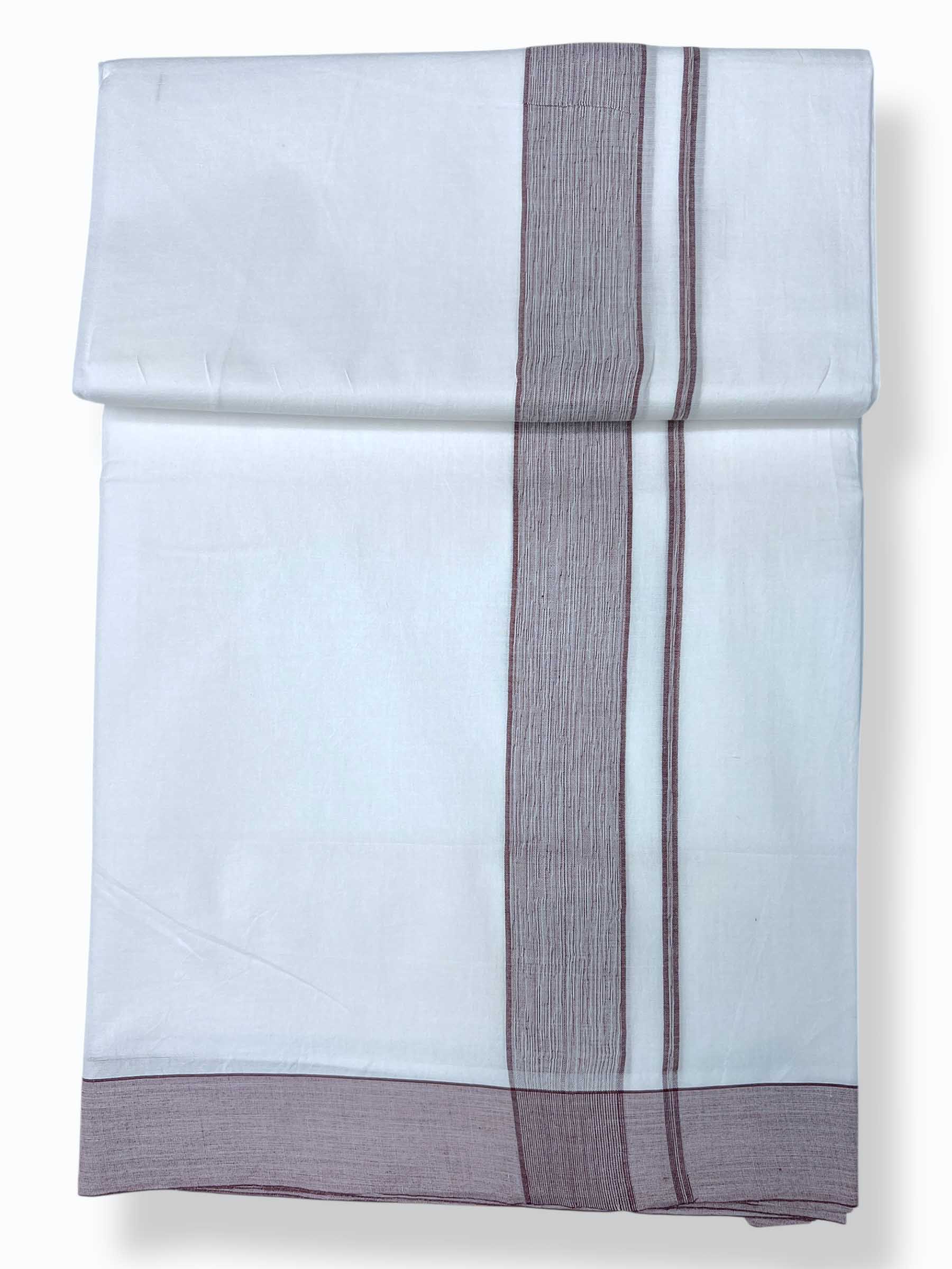 Pure White Cotton Men's Double Dhoti