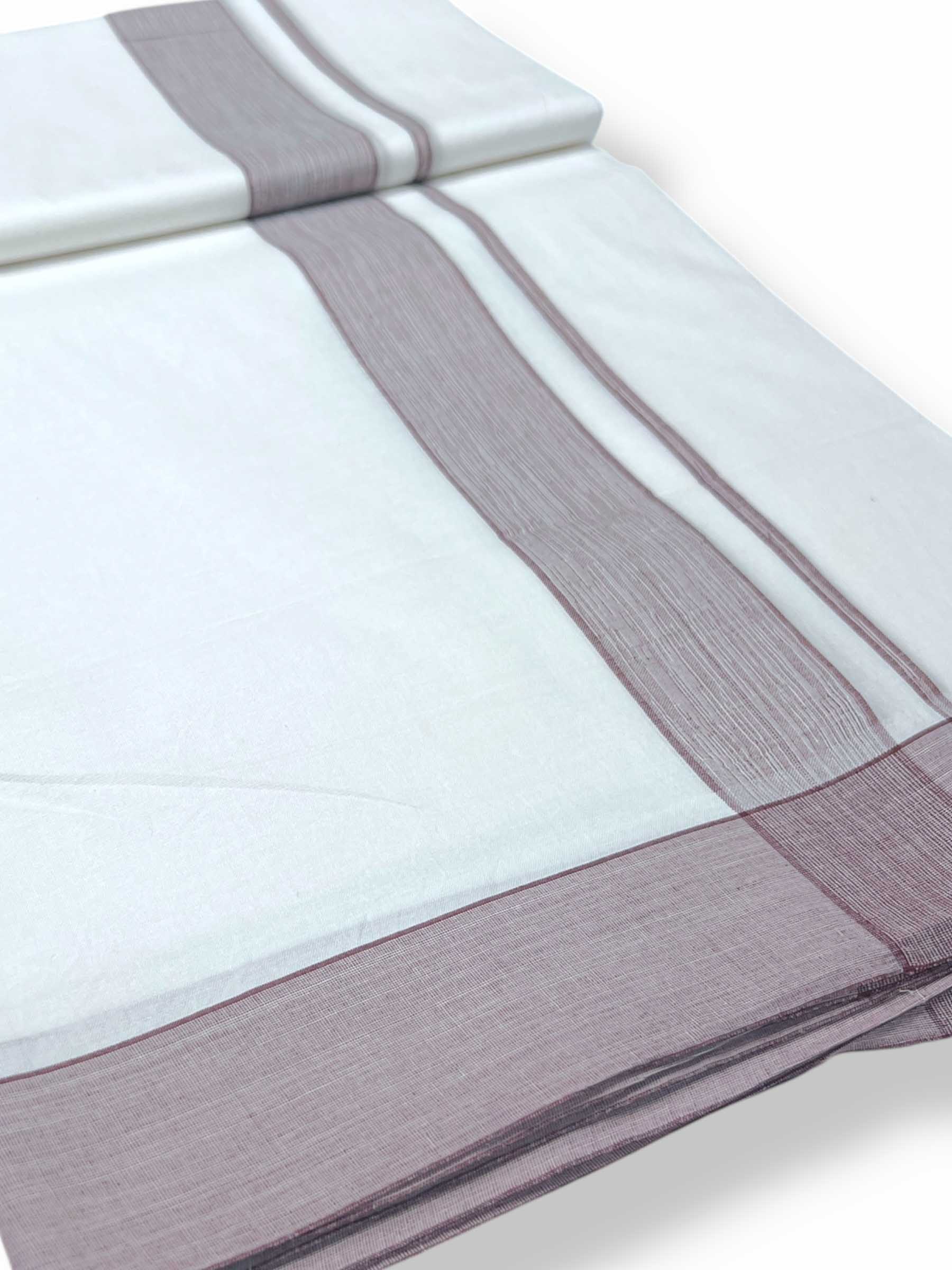 Pure White Cotton Men's Double Dhoti
