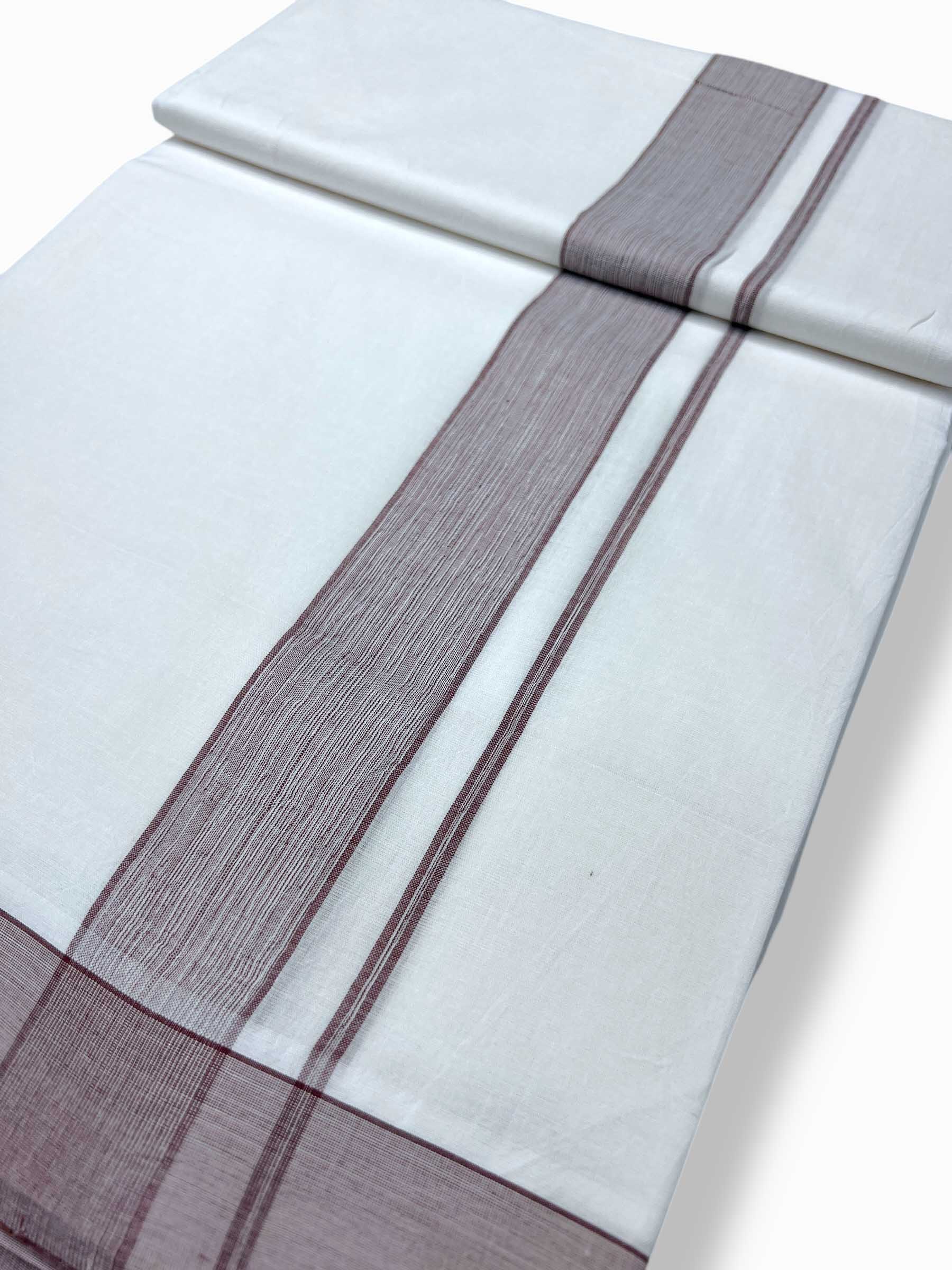 Pure White Cotton Men's Double Dhoti
