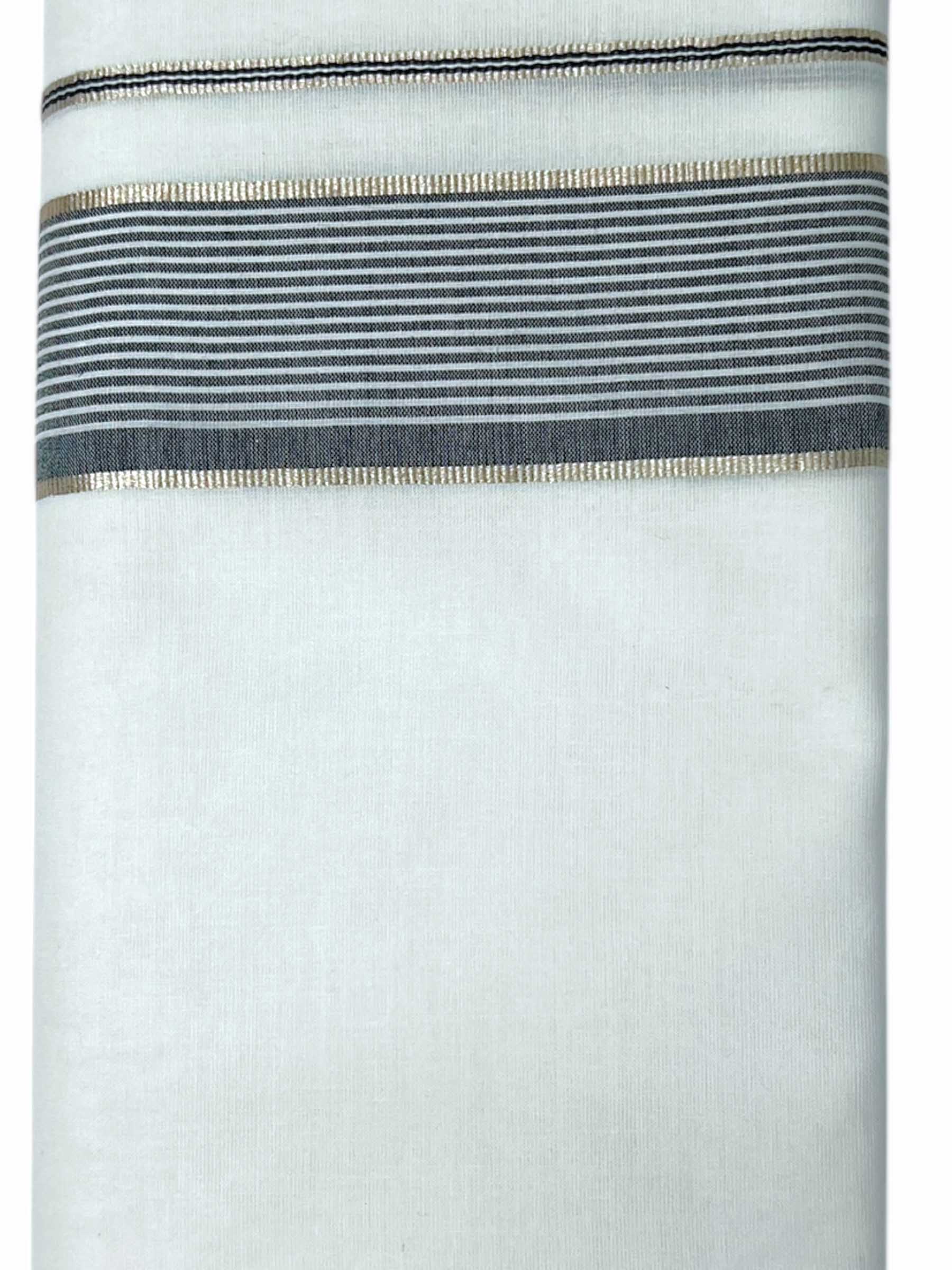 Pure White Cotton Men's Double Dhoti