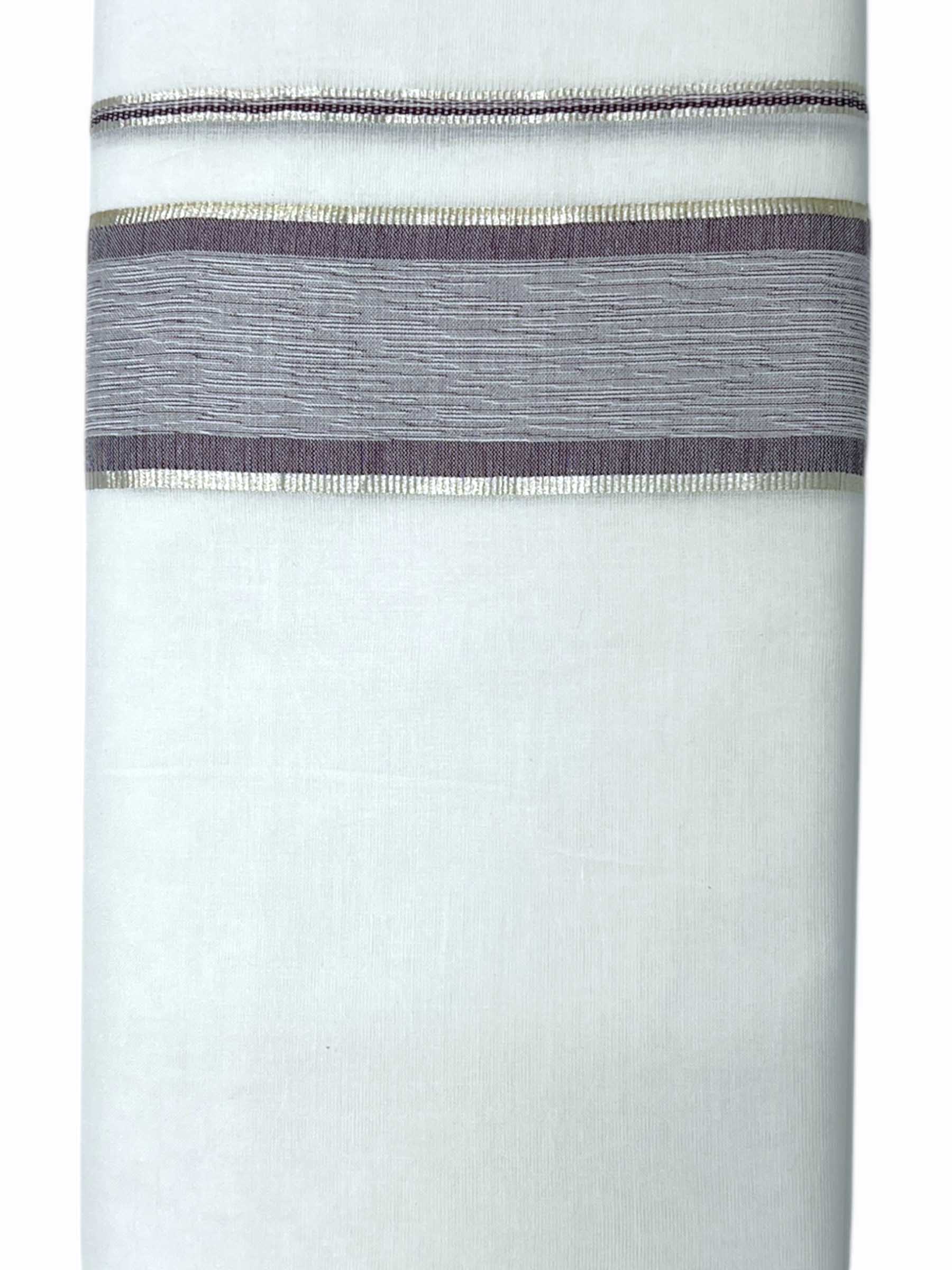 Pure White Cotton Men's Double Dhoti