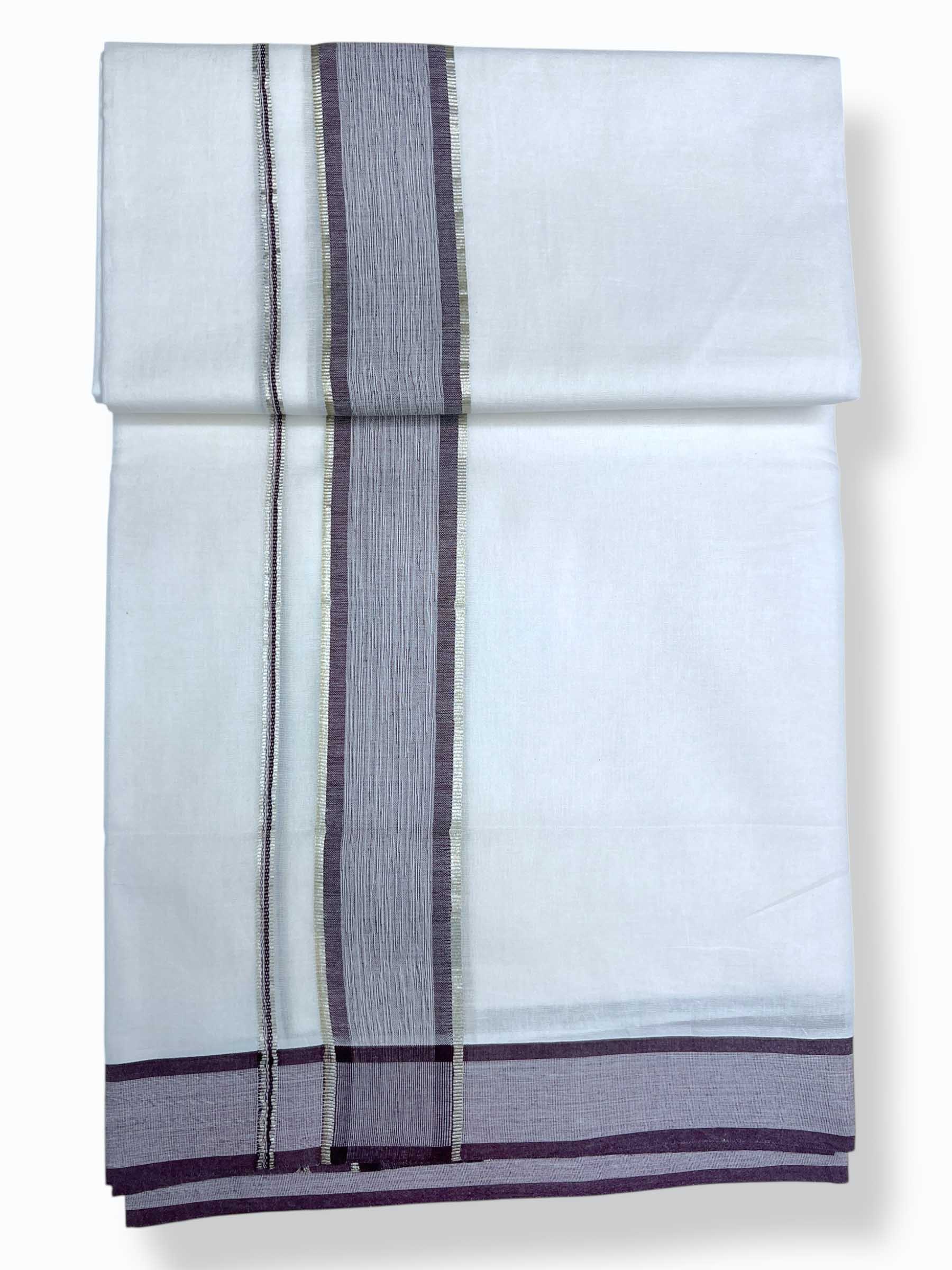 Pure White Cotton Men's Double Dhoti