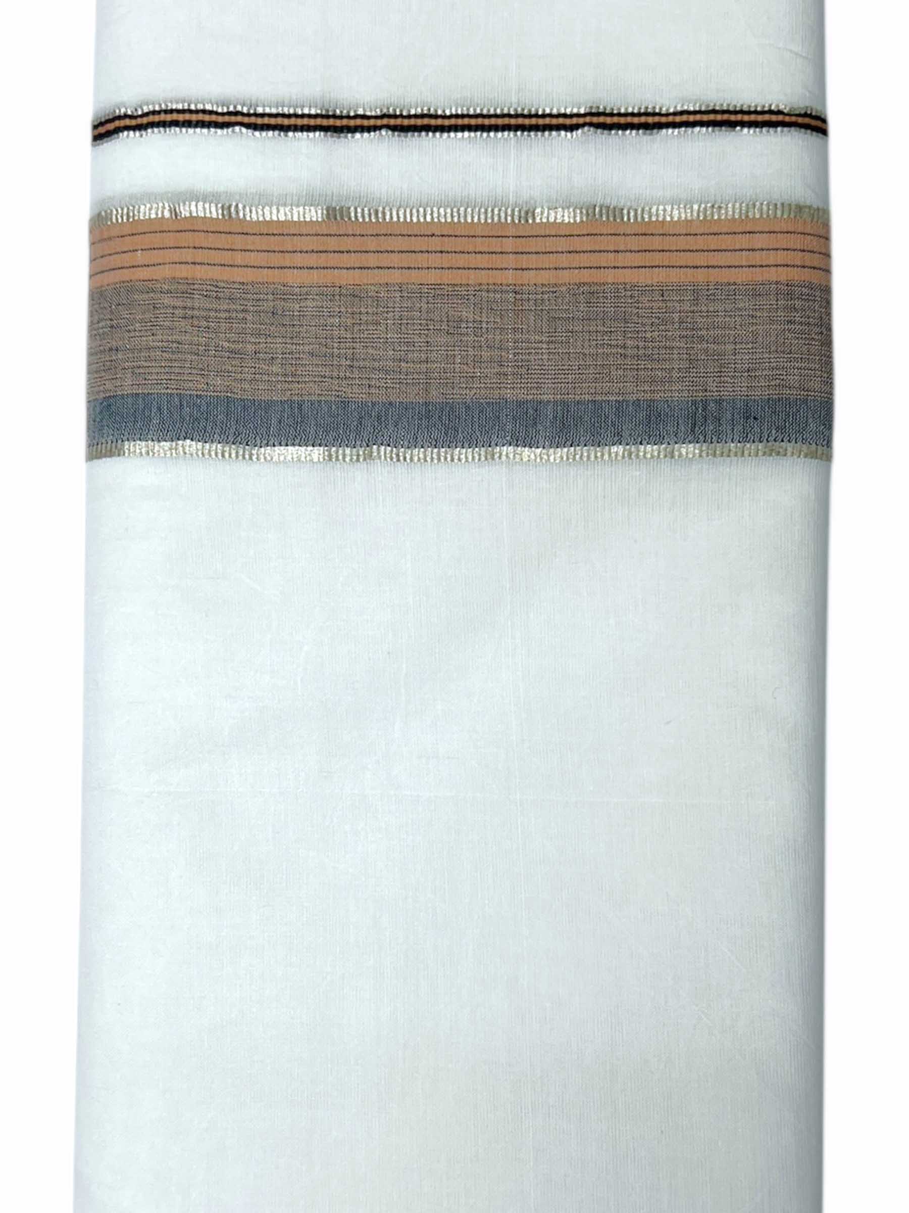 Pure White Cotton Men's Double Dhoti