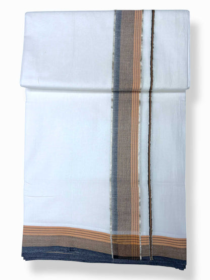 Pure White Cotton Men's Double Dhoti