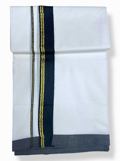 Pure White Cotton Men's Double Dhoti