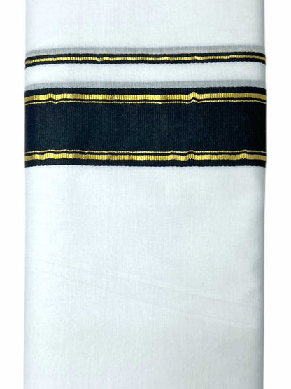 Pure White Cotton Men's Double Dhoti