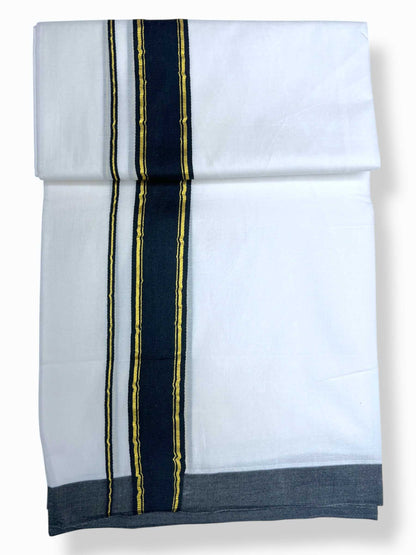 Pure White Cotton Men's Double Dhoti