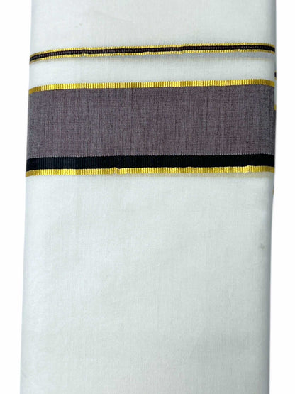 Pure White Cotton Men's Double Dhoti
