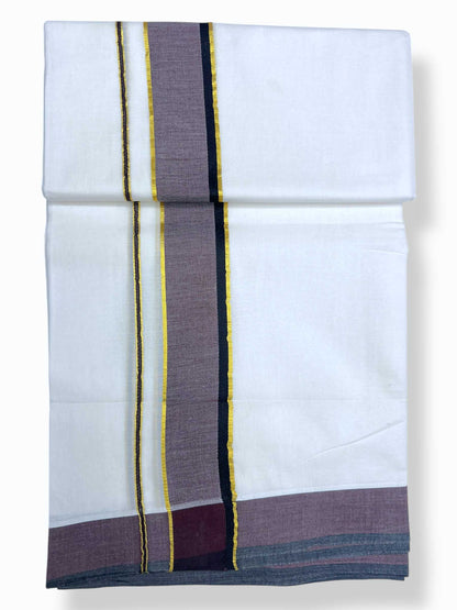 Pure White Cotton Men's Double Dhoti