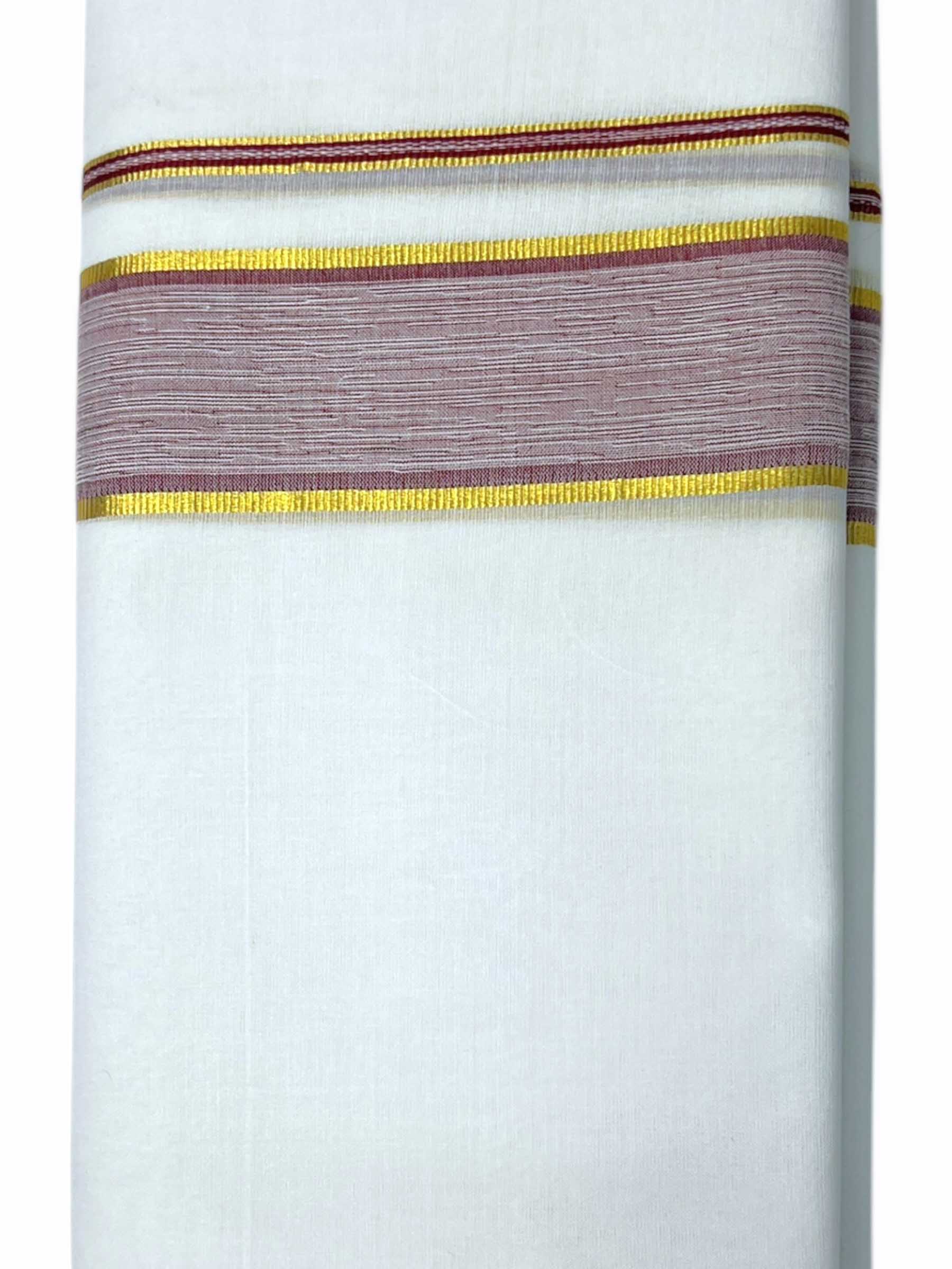 Pure White Cotton Men's Double Dhoti